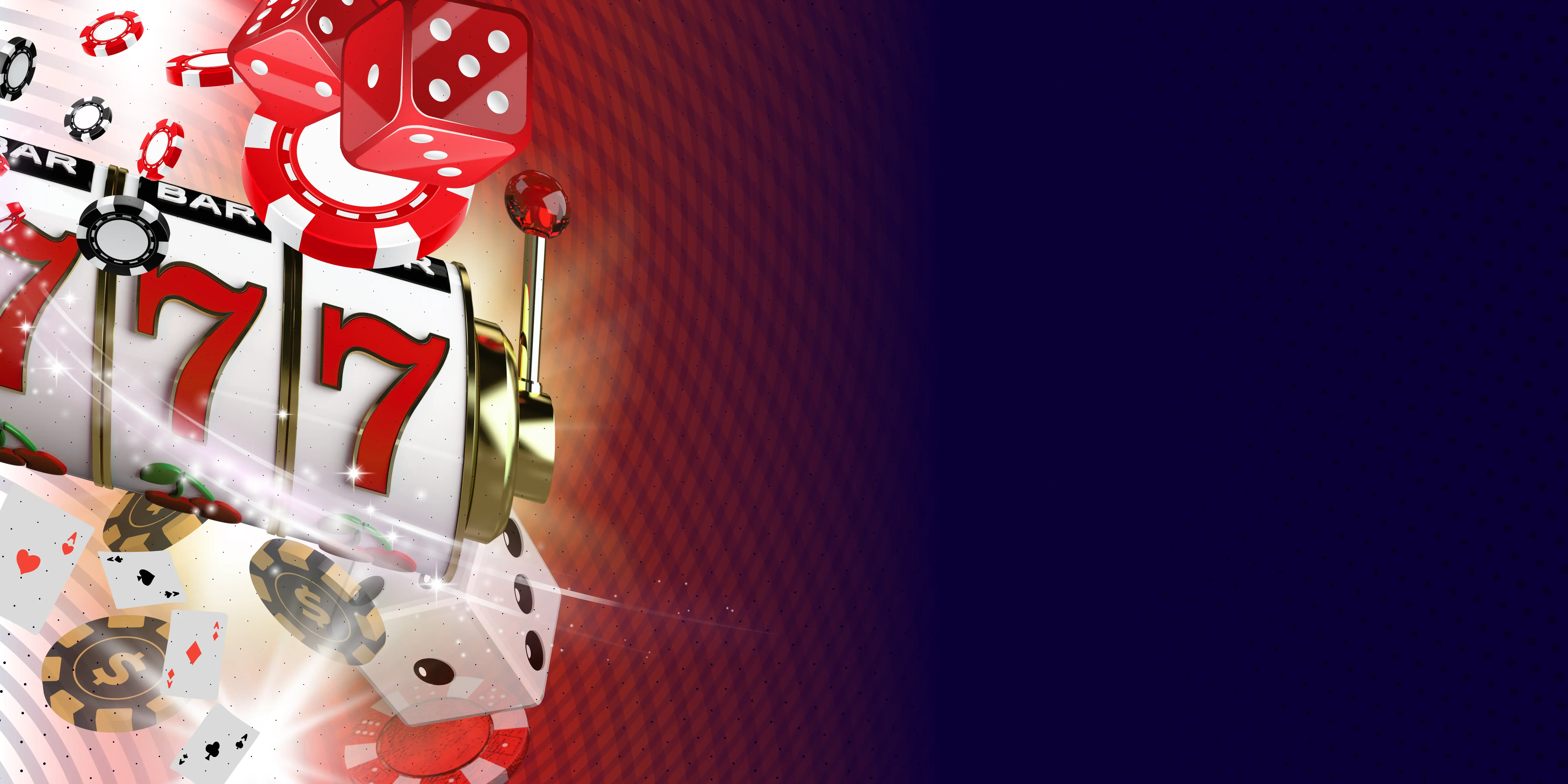 Casino playing cards and chips background